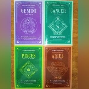 Astrology 2025 Chantale Montpetit Zodiac Set Four Pisces Aries Gemini Cancer PB